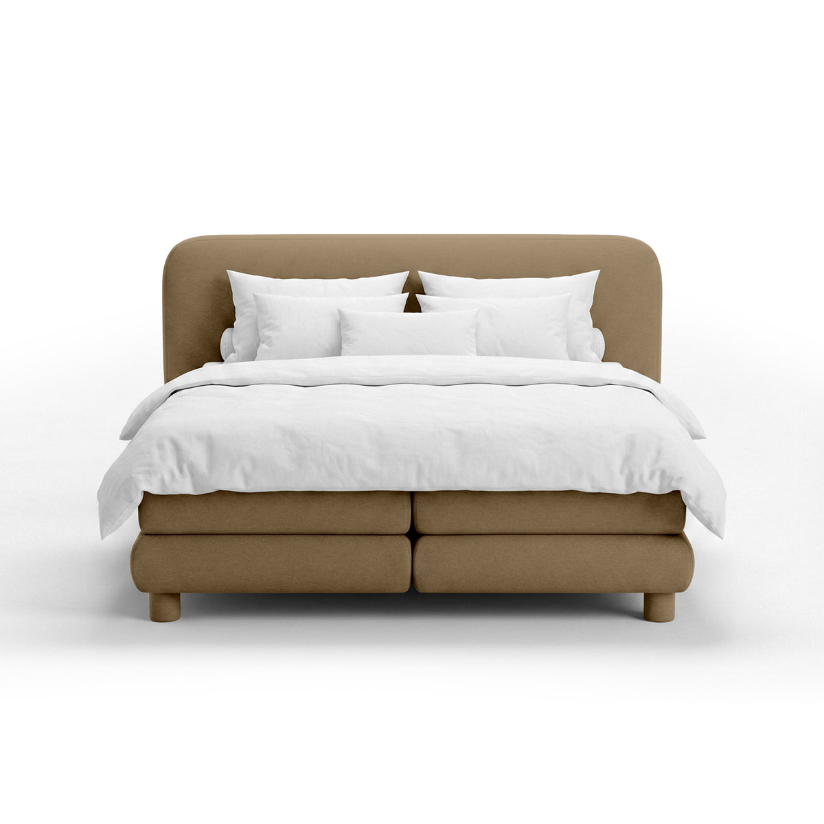Portela Continental Divan Bed with a Rounded Headboard, Modern Organic Style – photo 26