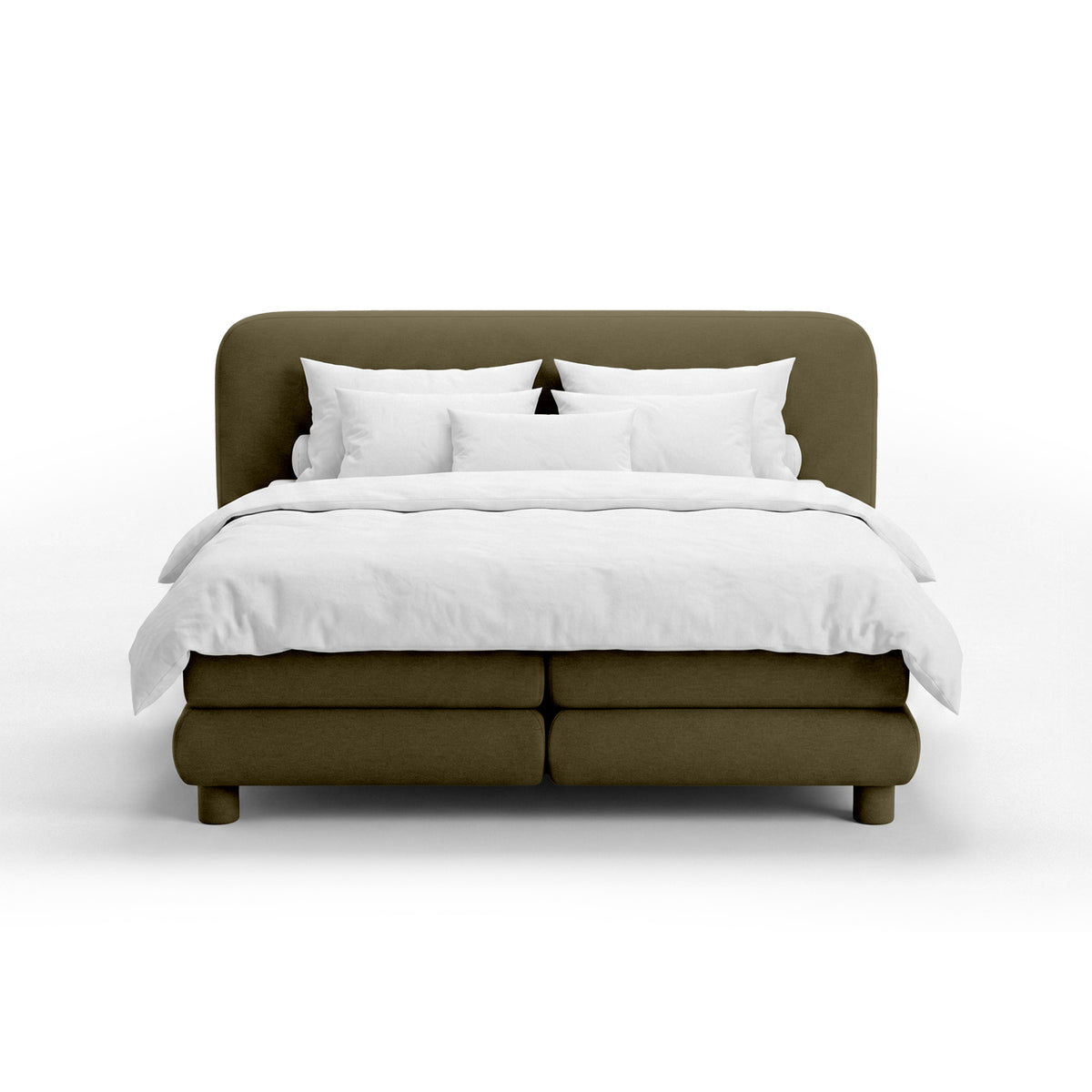 Portela Continental Divan Bed with a Rounded Headboard, Modern Organic Style – photo 27