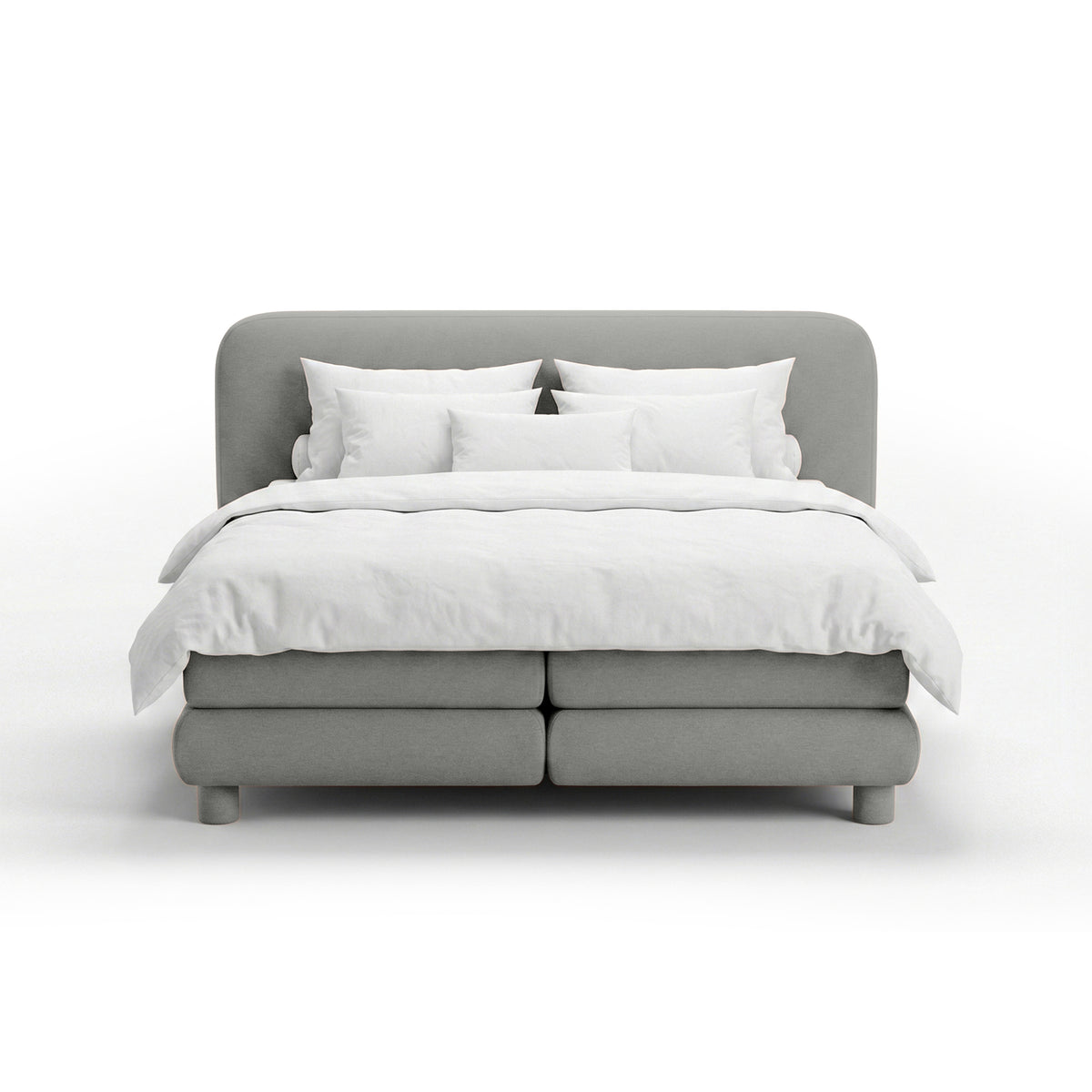 Portela Continental Divan Bed with a Rounded Headboard, Modern Organic Style – photo 19