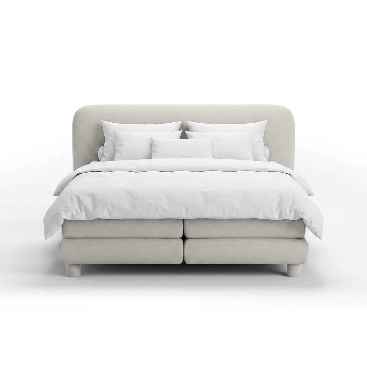 Portela Continental Divan Bed with a Rounded Headboard, Modern Organic Style – photo 32