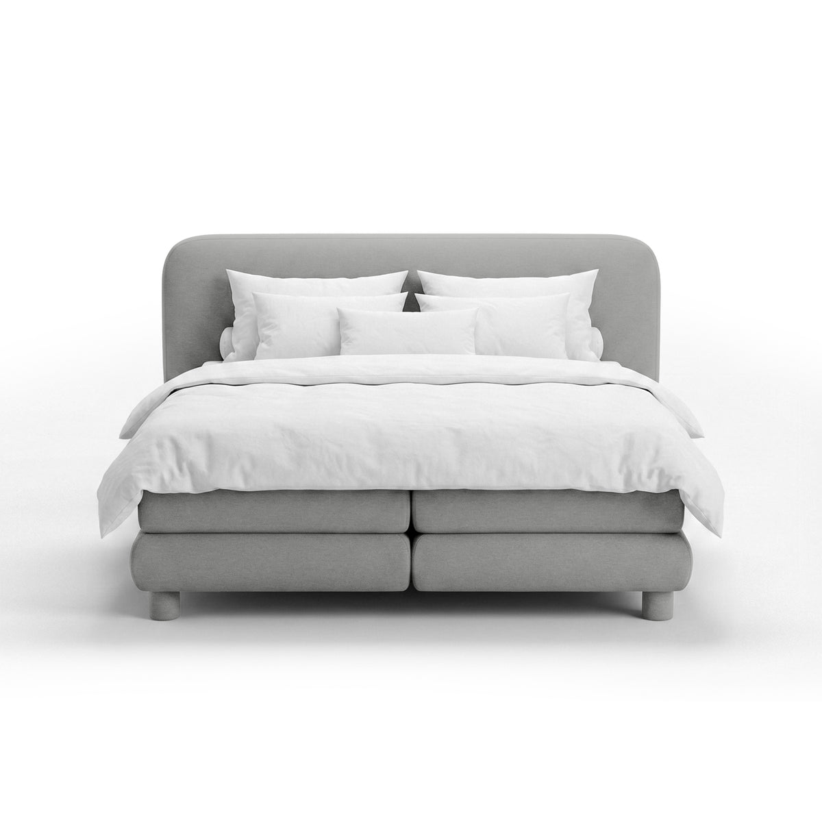 Portela Continental Divan Bed with a Rounded Headboard, Modern Organic Style – photo 13