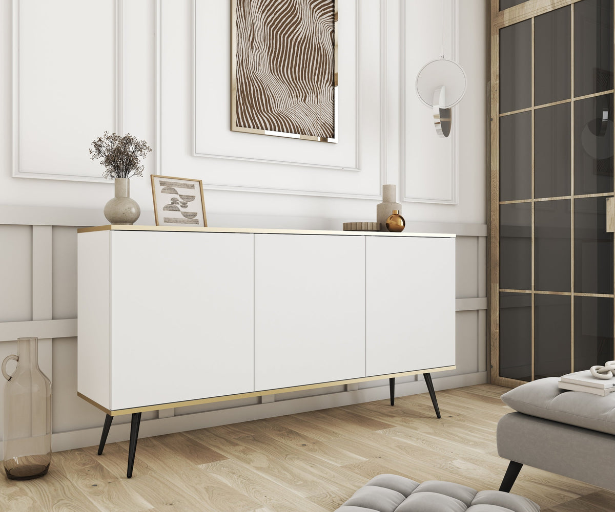Meva Sideboard 160x85, Glamour Style – in a room setting
