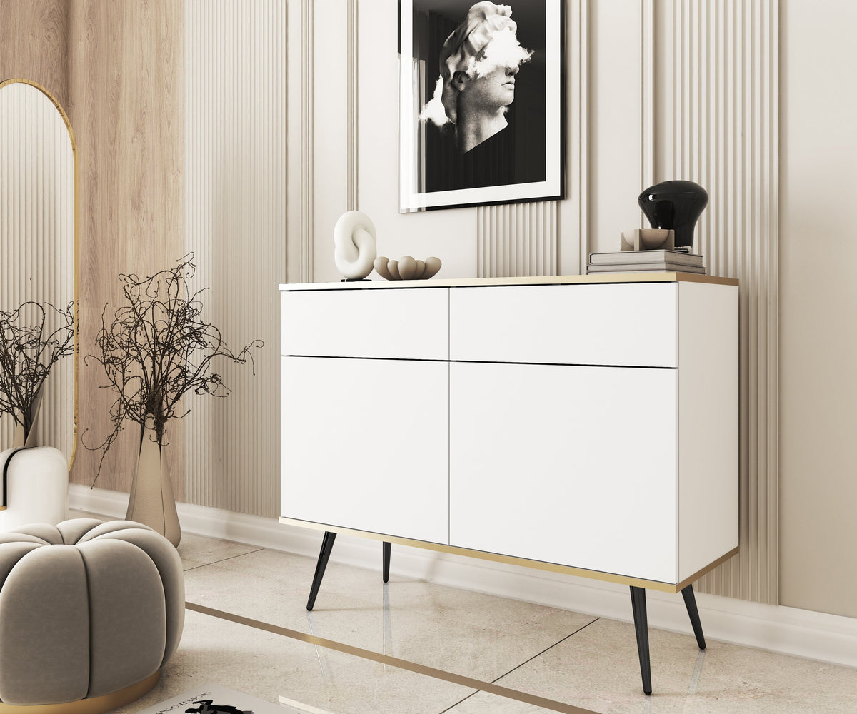 Meva Sideboard 107x85, Glamour Style – in a room setting