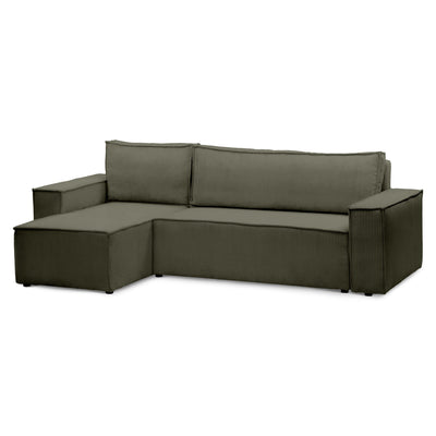 Agi 3 Seater Reversible Corner Sofa Bed 200x142–154, Loft Style – Green Oak (POSO 46), Universal