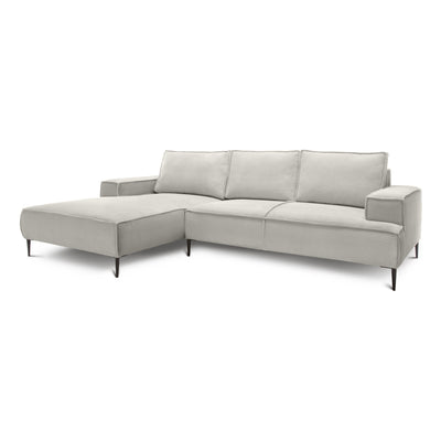 May 3 Seater Corner Sofa 275 cm, Modern Classic Style – Linen Cream (POSO 100), Left-hand-side
