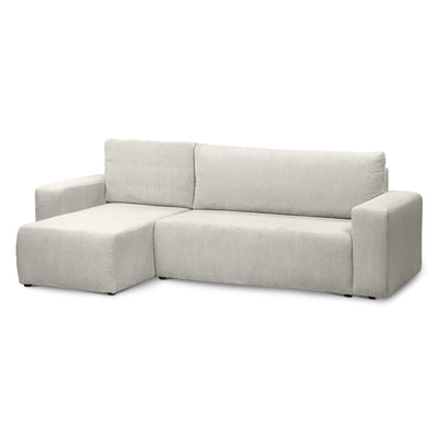 Kingi 3 Seater Reversible Corner Sofa Bed 200x142–154, Loft Style – Linen Cream (POSO 100), Universal