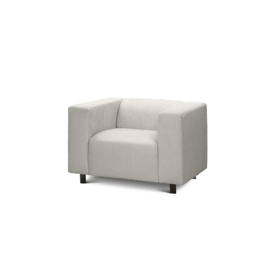 July Armchair 95 cm, Scandinavian Style – Linen Cream (POSO 100)