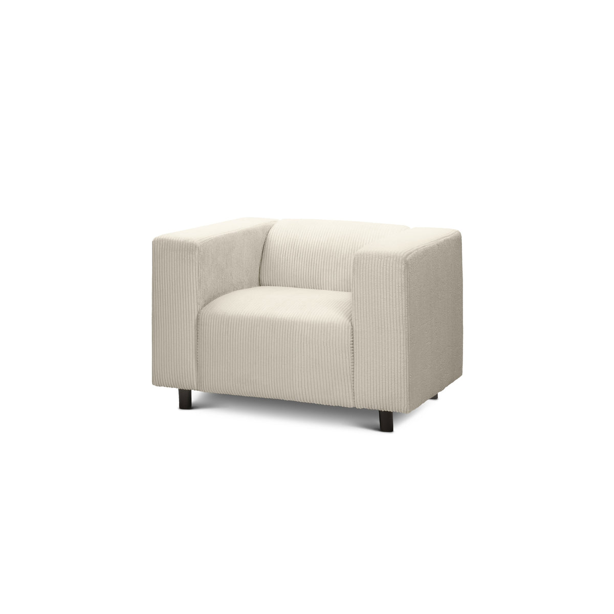July Armchair 95 cm, Scandinavian Style – Ivory (POSO 105)