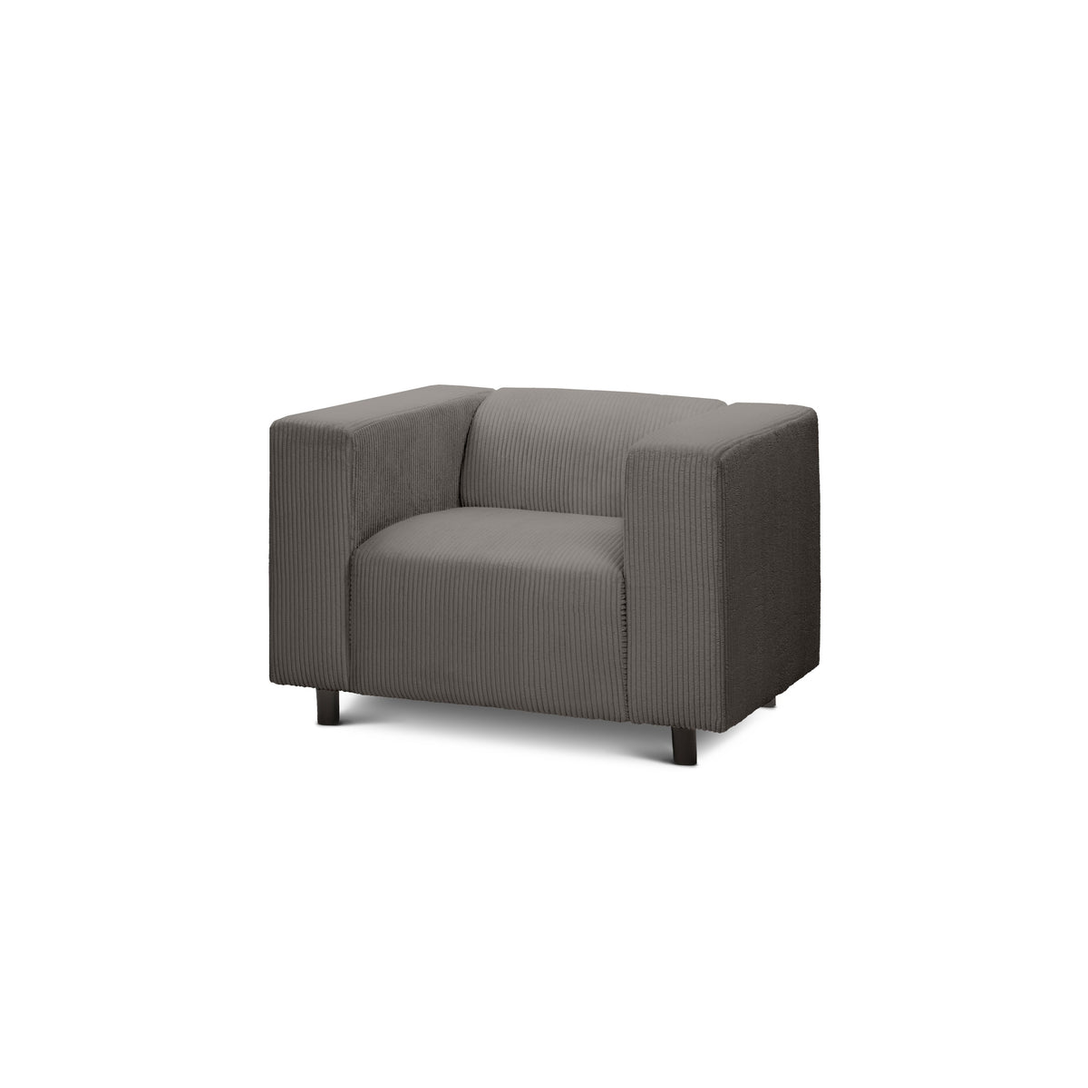 July Armchair 95 cm, Scandinavian Style – Brown Graphite (POSO 120)