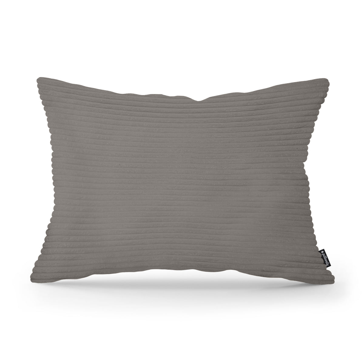 Wide Corduroy Decorative Cushion 40x55 cm, Vintage Style – Brown Graphite (POSO 120):