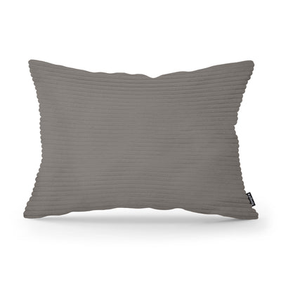 Wide Corduroy Decorative Cushion 40x55 cm, Vintage Style – Brown Graphite (POSO 120):