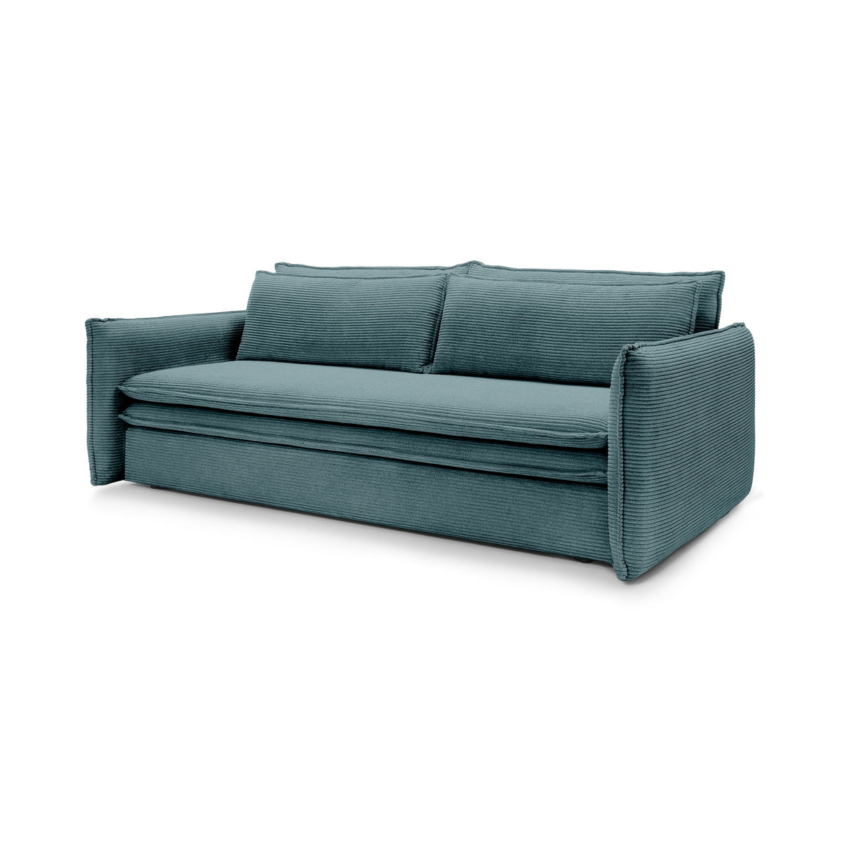 Lily Corduroy Sofa Bed 140x200 with Storage – Deep Graphite (POSO 125)