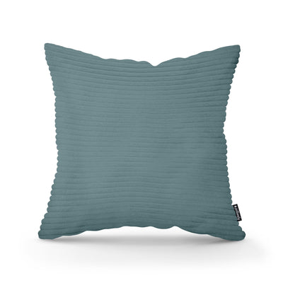 Wide Corduroy Decorative Cushion 45x45 cm, Scandinavian and Boho Style – Deep Graphite (POSO 125)