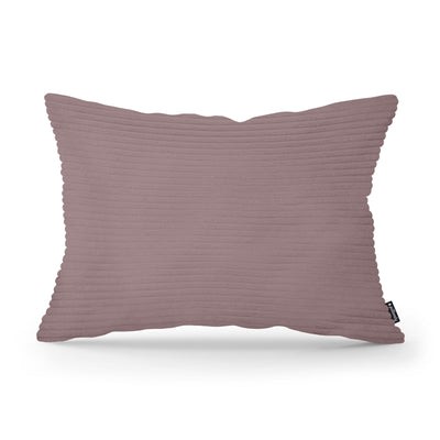 Wide Corduroy Decorative Cushion 40x55 cm, Vintage Style – Dusty Rose Brown (POSO 130)
