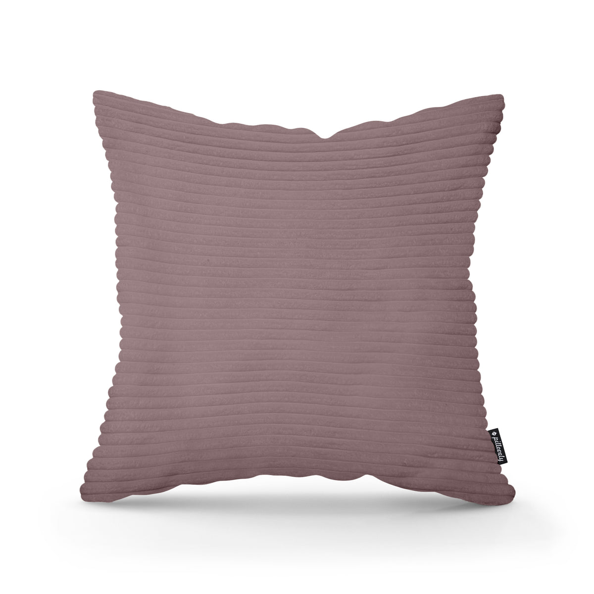 Wide Corduroy Decorative Cushion 45x45 cm, Scandinavian and Boho Style – Dusty Rose Brown (POSO 130)