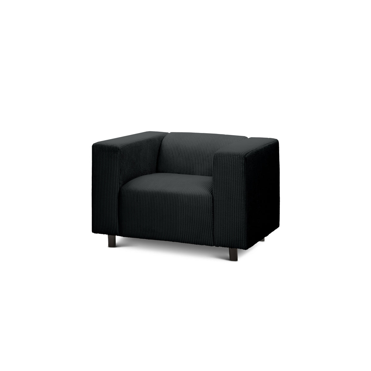 July Armchair 95 cm, Scandinavian Style – Coal (POSO 135)
