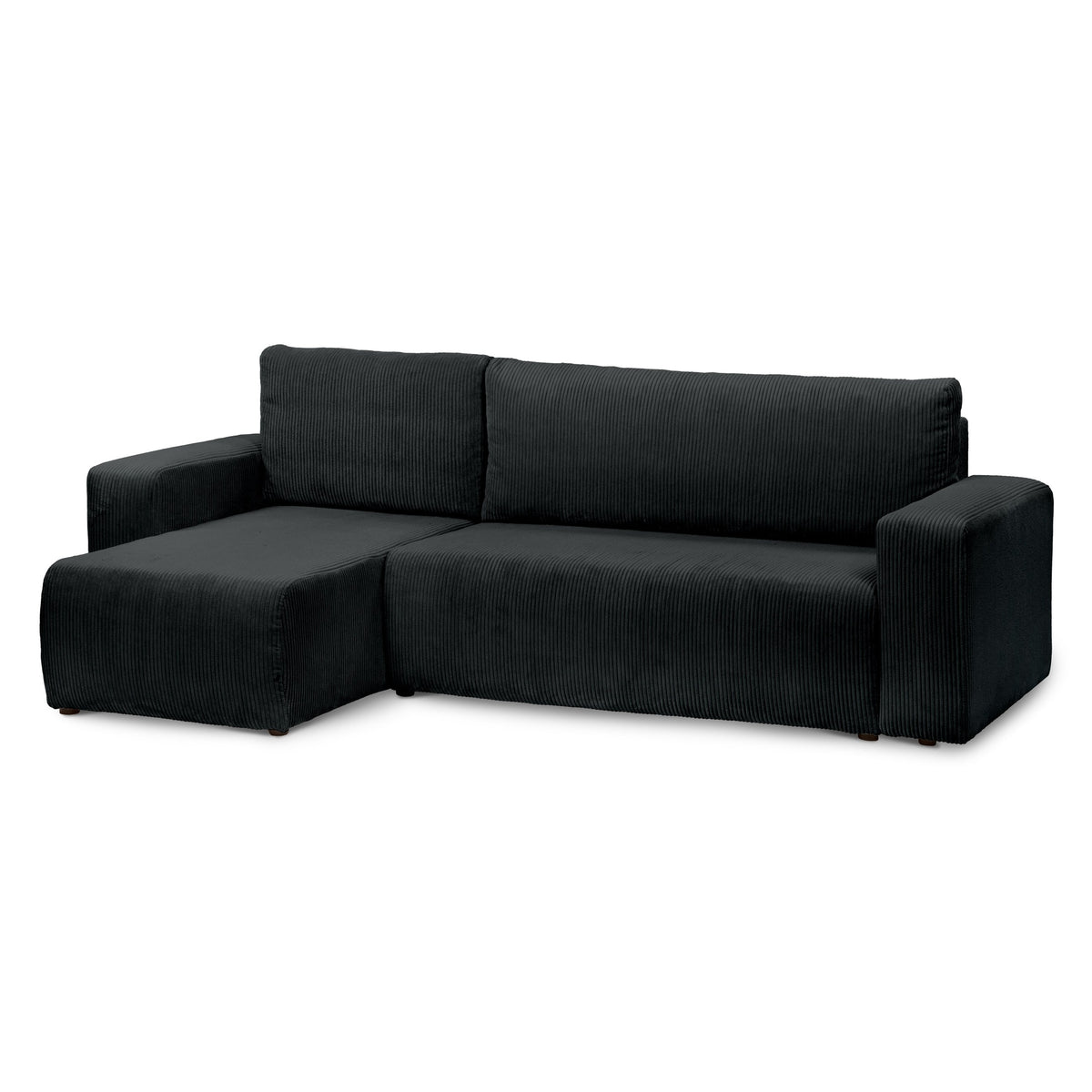 Kingi 3 Seater Reversible Corner Sofa Bed 200x142–154, Loft Style – Coal (POSO 135), Universal