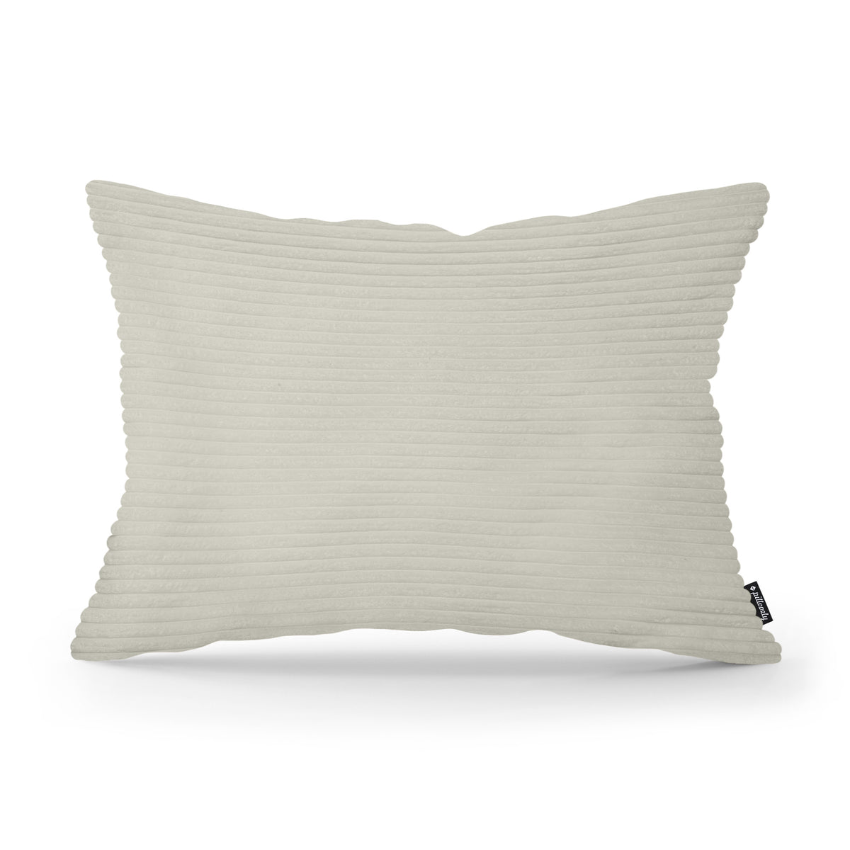 Wide Corduroy Decorative Cushion 40x55 cm, Vintage Style – Gray Linen (POSO 140)