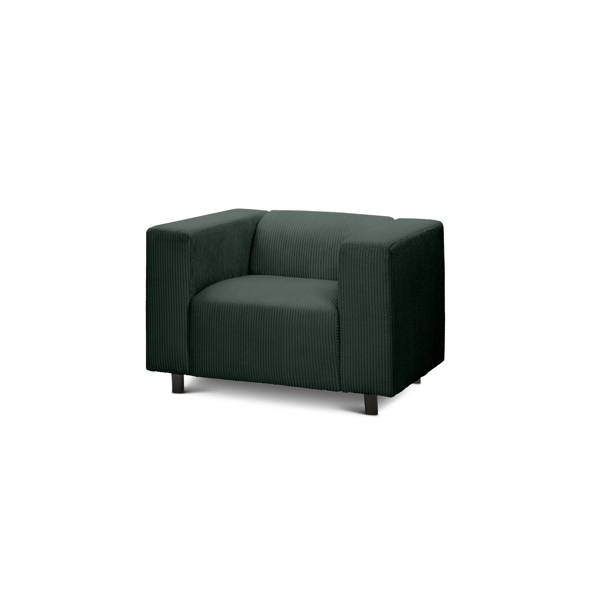 July Armchair 95 cm, Scandinavian Style – Forest Green (POSO 14)