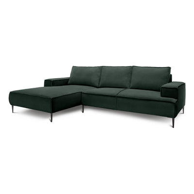 May 3 Seater Corner Sofa 275 cm, Modern Classic Style – Forest Green (POSO 14), Left-hand-side