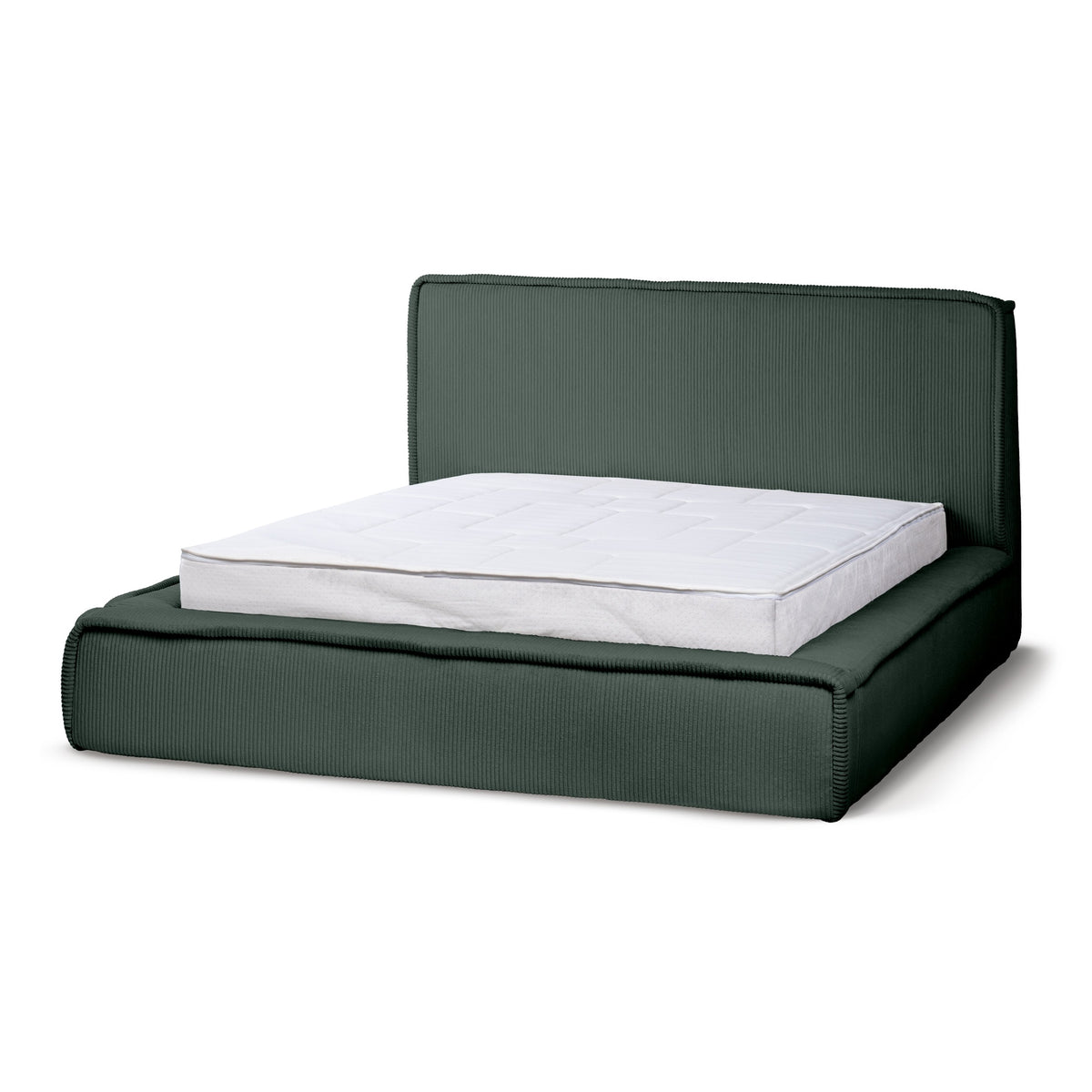Gryby Upholstered Ottoman Bed with Storage, Classic Style – Forest Green (POSO 14), 200