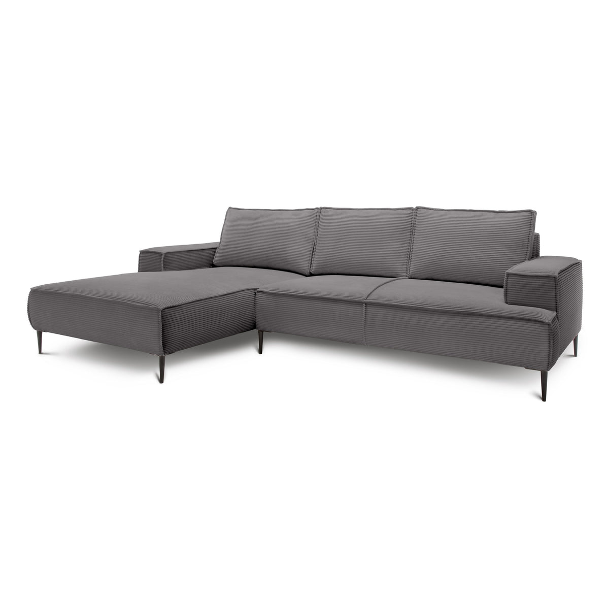 May 3 Seater Corner Sofa 275 cm, Modern Classic Style – Steel Bronze (POSO 22), Left-hand-side