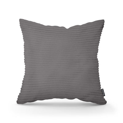 Wide Corduroy Decorative Cushion 45x45 cm, Scandinavian and Boho Style – Steel Bronze (POSO 22)