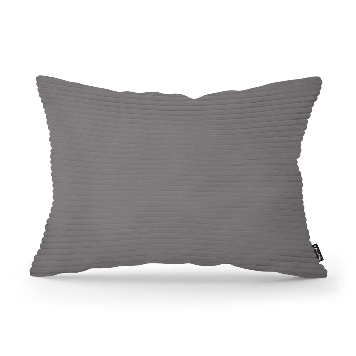 Wide Corduroy Decorative Cushion 40x55 cm, Vintage Style – Steel Bronze (POSO 22)