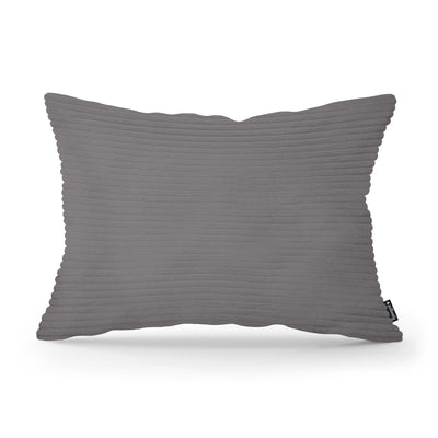 Wide Corduroy Decorative Cushion 40x55 cm, Vintage Style – Steel Bronze (POSO 22)