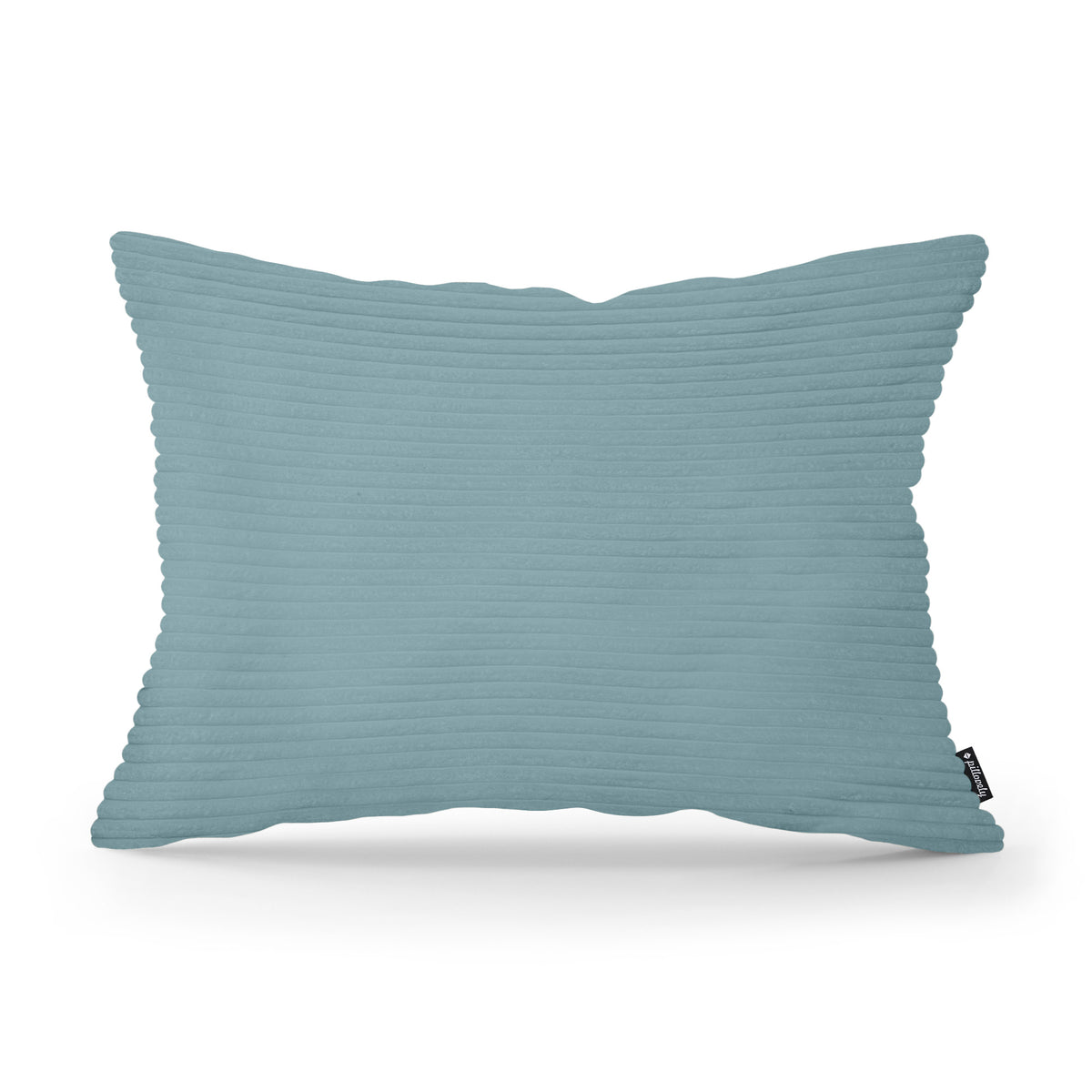 Wide Corduroy Decorative Cushion 40x55 cm, Vintage Style – Cold Mint (POSO 26)