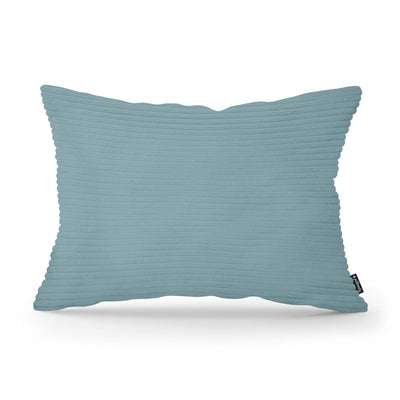 Wide Corduroy Decorative Cushion 40x55 cm, Vintage Style – Cold Mint (POSO 26)