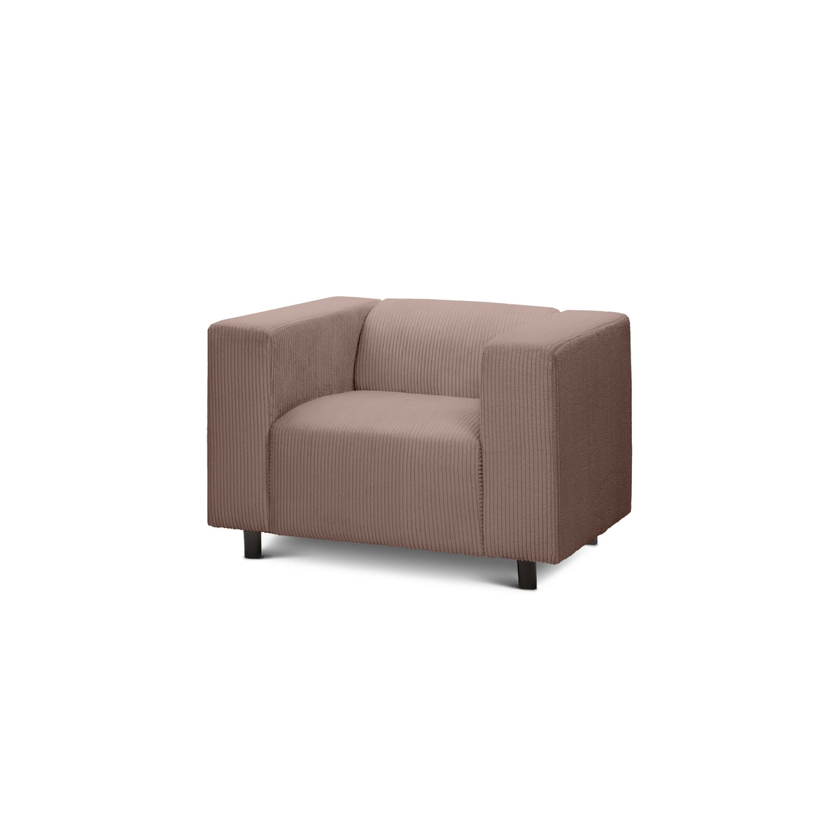 July Armchair 95 cm, Scandinavian Style – Autumn Brown (POSO 27)