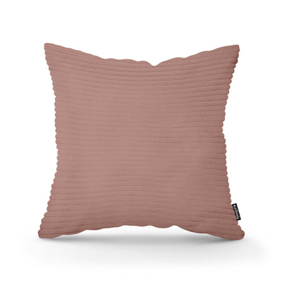Wide Corduroy Decorative Cushion 45x45 cm, Scandinavian and Boho Style – Brick Warmth (POSO 29)
