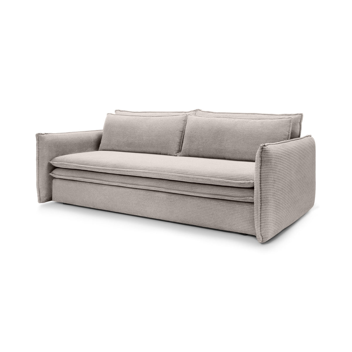Lily Corduroy Sofa Bed 140x200 with Storage – Sand Stone (POSO 02)