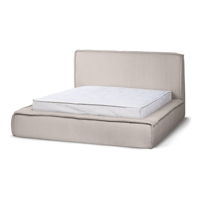 Gryby Upholstered Ottoman Bed with Storage, Classic Style – Sand Stone (POSO 02), 200