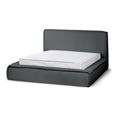 Gryby Upholstered Ottoman Bed with Storage, Classic Style – Anthracite (POSO 34), 200