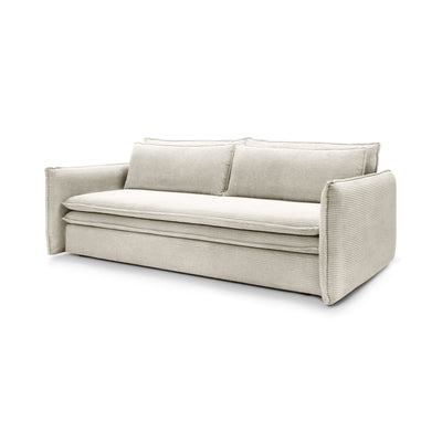Lily Corduroy Sofa Bed 140x200 with Storage – Porcelain Beige (POSO 38)