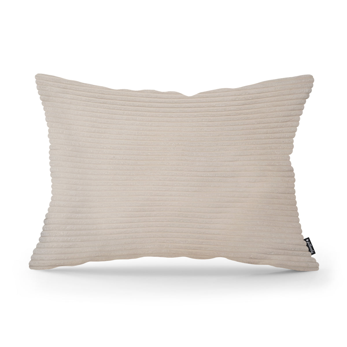 Wide Corduroy Decorative Cushion 40x55 cm, Vintage Style – Porcelain Beige (POSO 38)