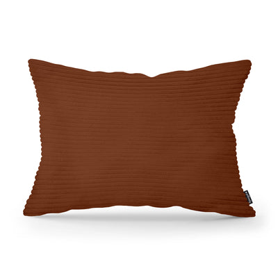 Wide Corduroy Decorative Cushion 40x55 cm, Vintage Style – Espresso (POSO 39)