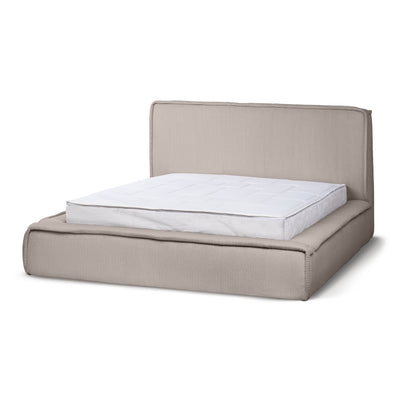 Gryby Upholstered Ottoman Bed with Storage, Classic Style – Champagne Ash (POSO 03), 200