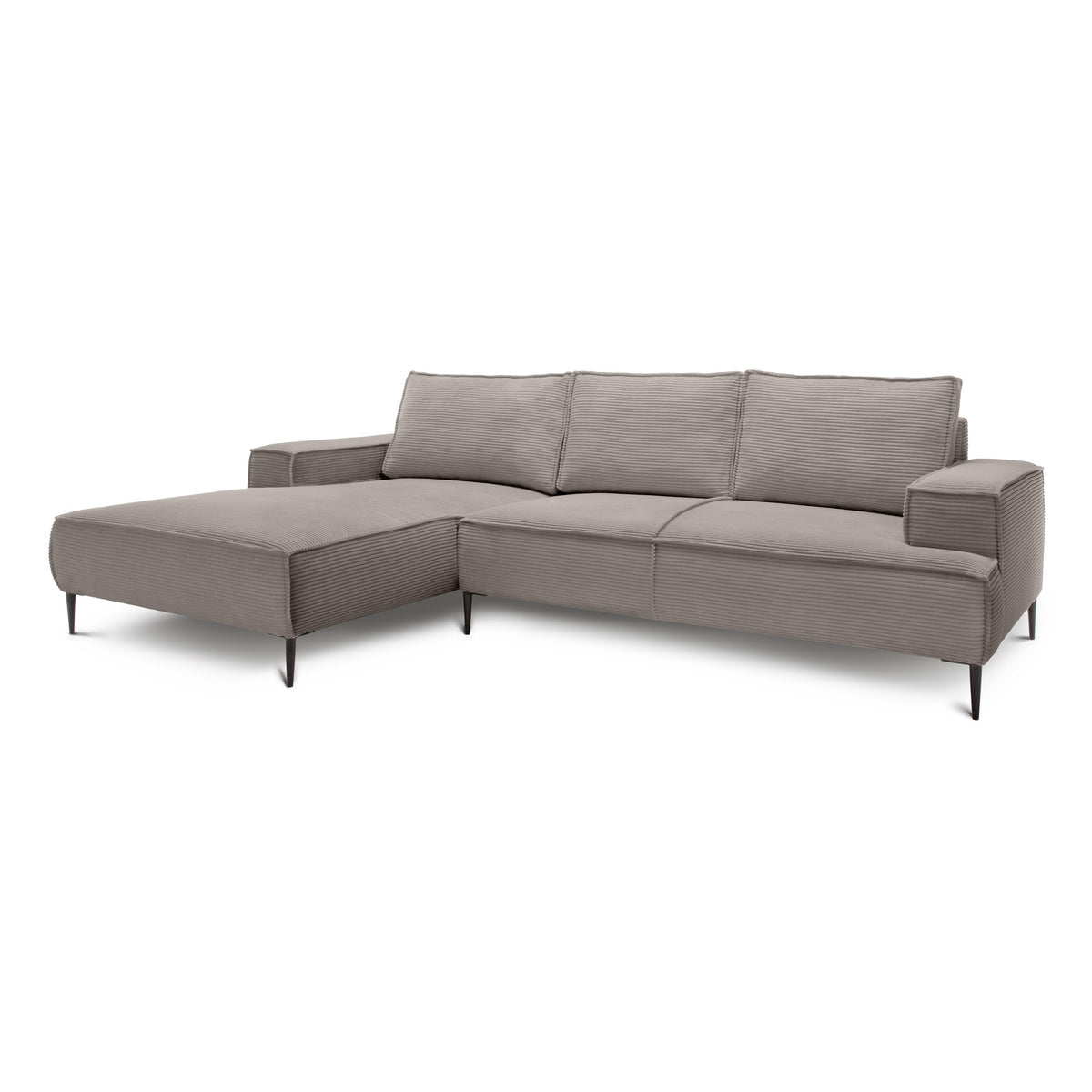 May 3 Seater Corner Sofa 275 cm, Modern Classic Style – Champagne Ash (POSO 03), Left-hand-side