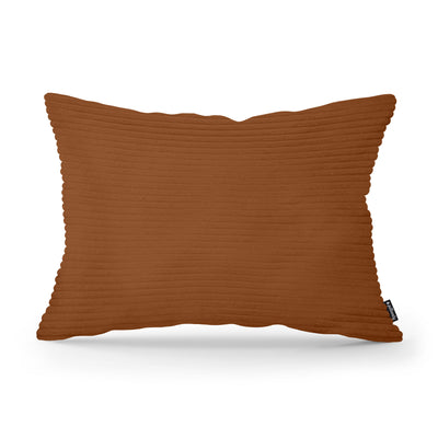 Wide Corduroy Decorative Cushion 40x55 cm, Vintage Style – Mahogany (POSO 40)