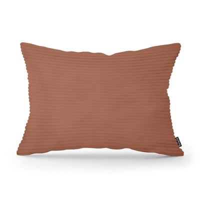 Wide Corduroy Decorative Cushion 40x55 cm, Vintage Style – Cinnamon (POSO 41)