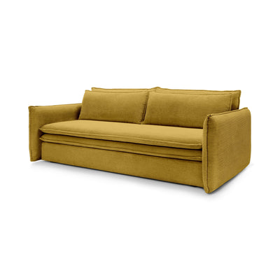 Lily Corduroy Sofa Bed 140x200 with Storage – Honey Oak (POSO 43)