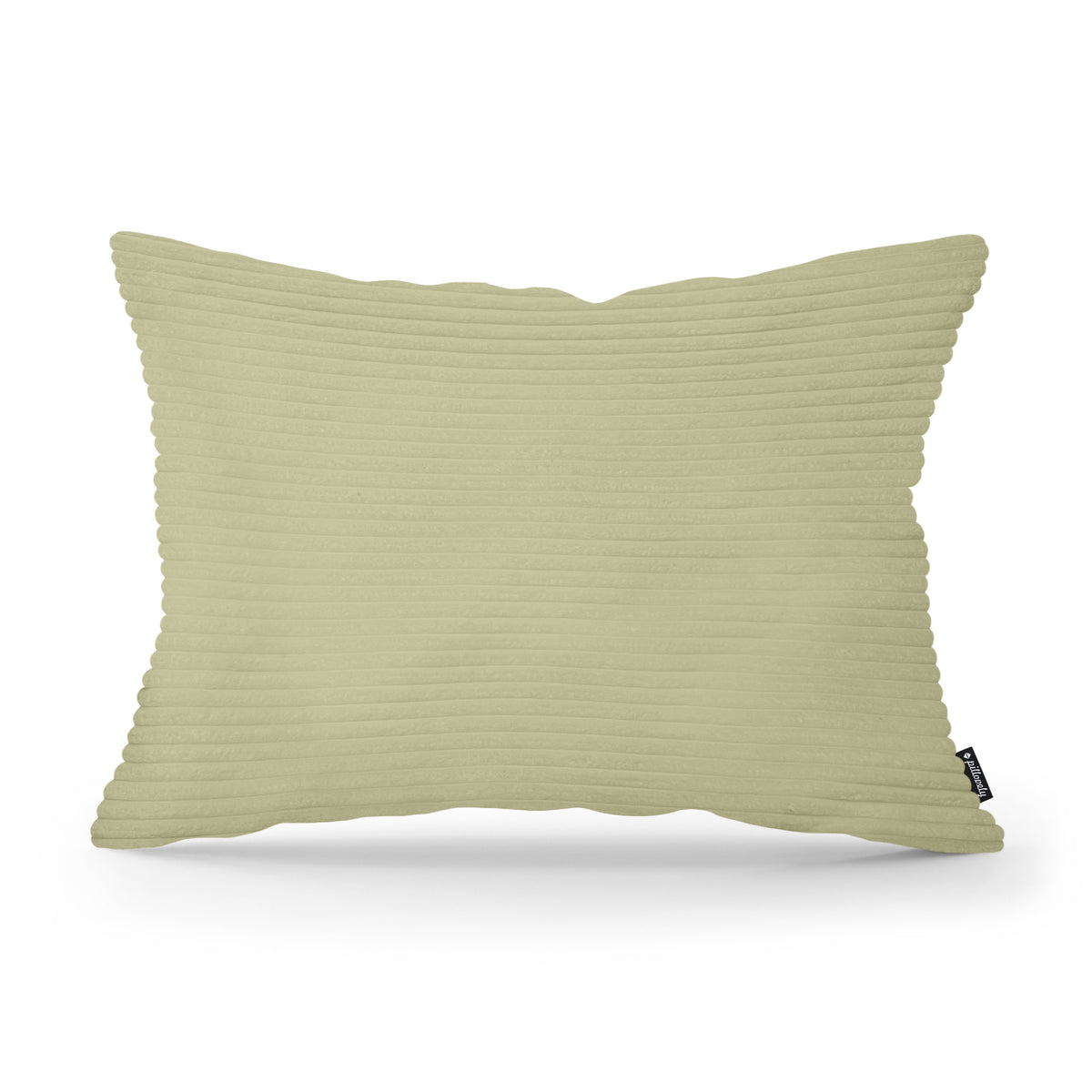 Wide Corduroy Decorative Cushion 40x55 cm, Vintage Style – Olive (POSO 44)