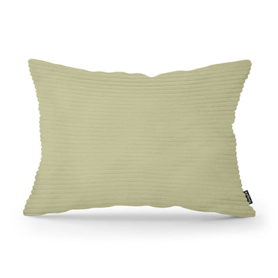 Wide Corduroy Decorative Cushion 40x55 cm, Vintage Style – Olive (POSO 44)