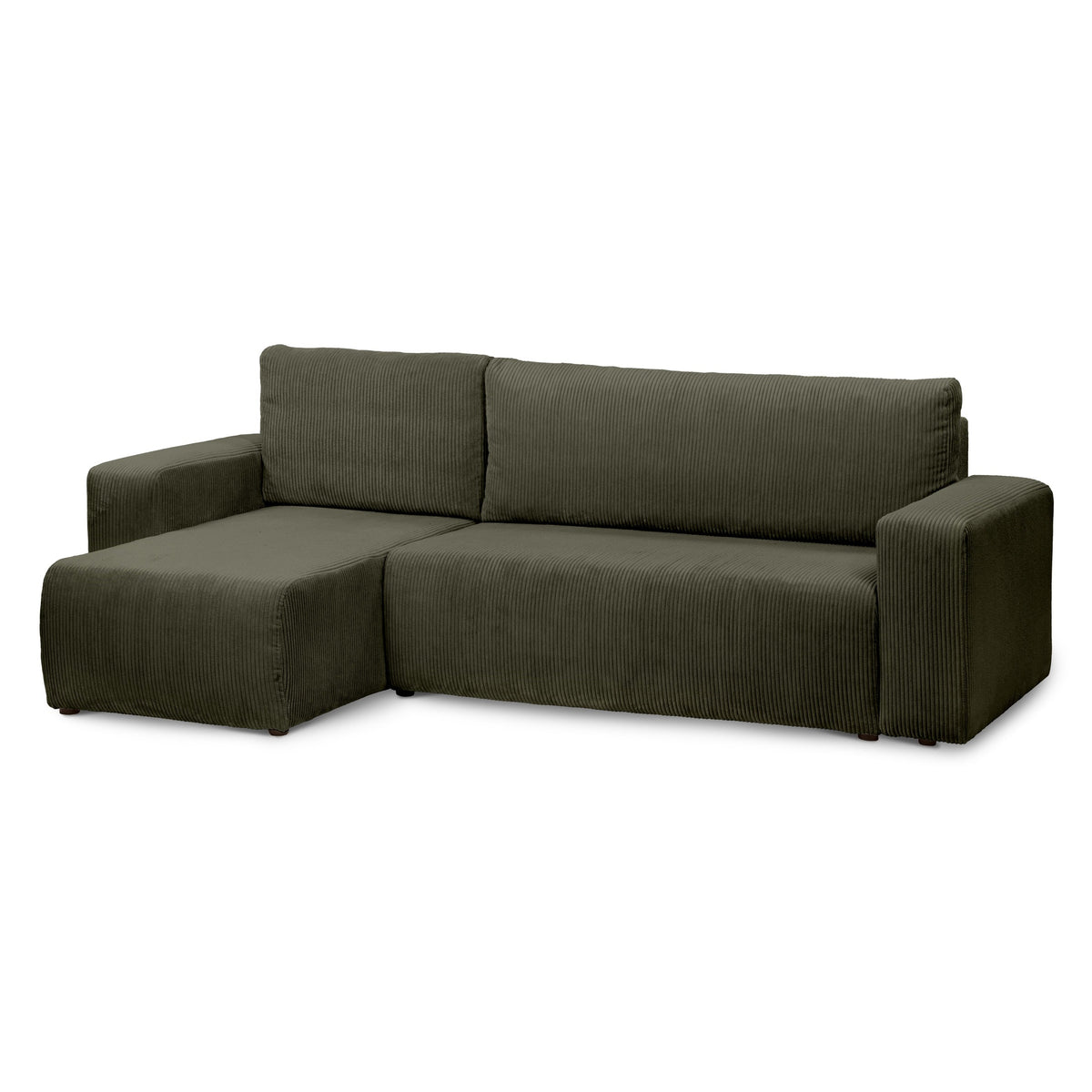 Kingi 3 Seater Reversible Corner Sofa Bed 200x142–154, Loft Style – Green Oak (POSO 46), Universal