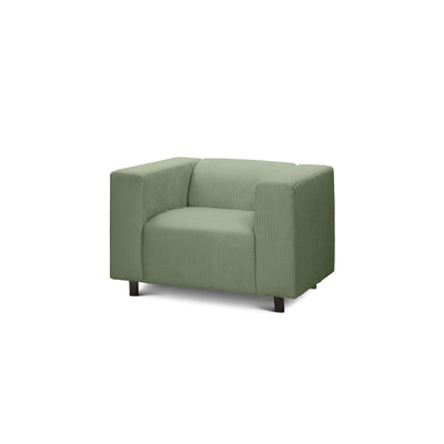 July Armchair 95 cm, Scandinavian Style – Gray-Green (POSO 47)