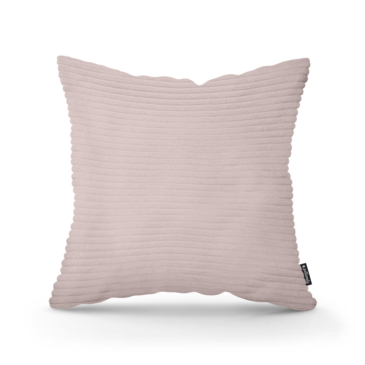 Wide Corduroy Decorative Cushion 45x45 cm, Scandinavian and Boho Style – Dusty Pink (POSO 52)