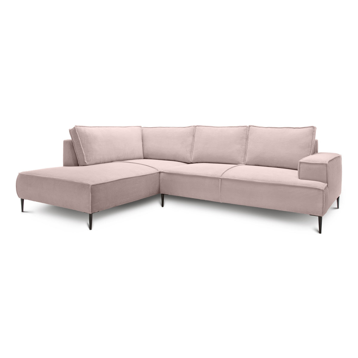 May 4 Seater Corner Sofa 275 cm – Dusty Pink (POSO 52), Left-hand facing